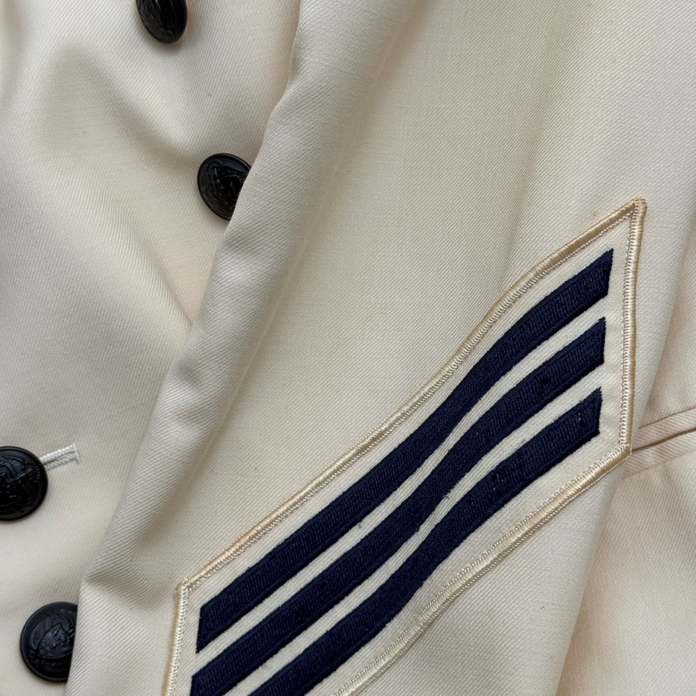 Ralph Lauren Made in Italy Ivory Double-Breasted Jacket Women’s Size 8 - Picture 12 of 13